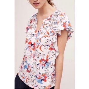Anthropologie Meadow Rue Floral Top, size M